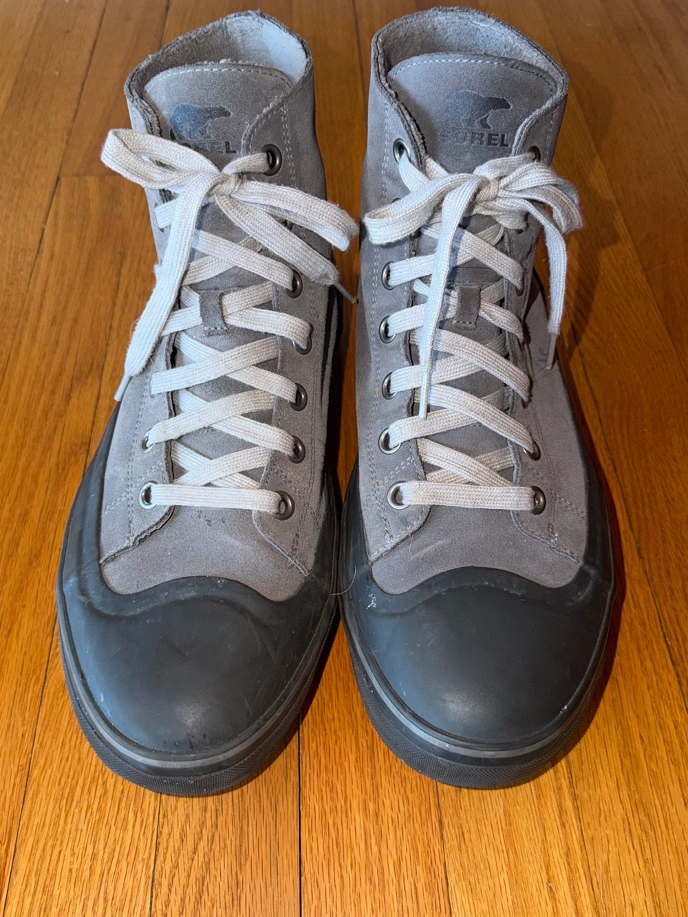 Sorel Men’s Gray High-Top Suede & Rubber Sneakers
